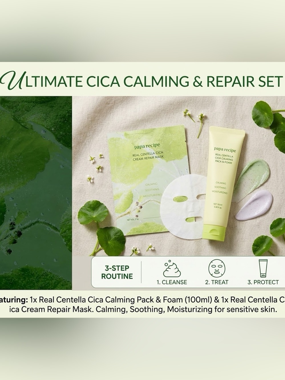 Papa recipe Real Centella Cica Calming Pack & Foam – Korean skincare